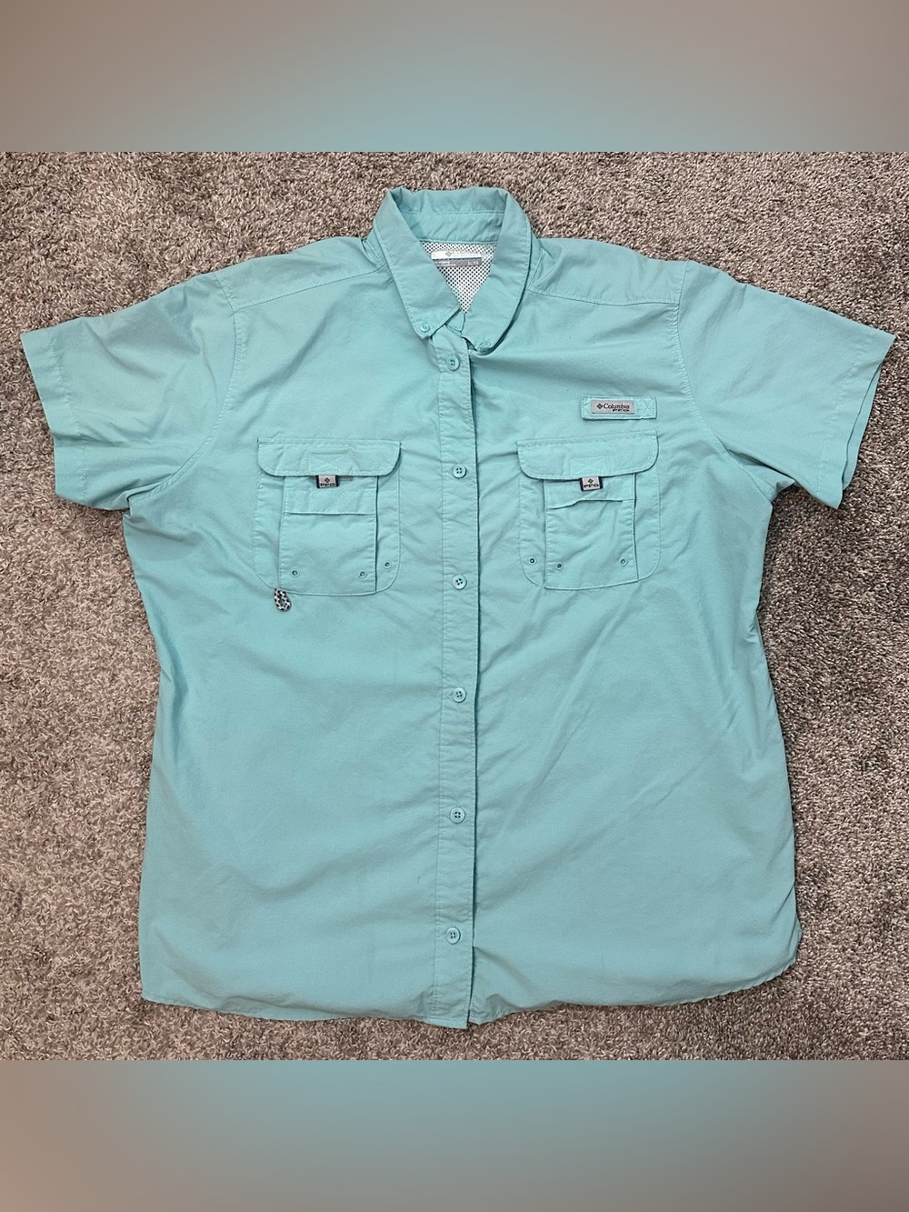 Columbia PFG Men’s Light Blue Fishing Shirt Size XL